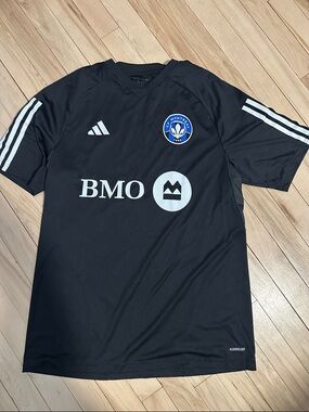 adidas Black Training Jersey with White Accents and CF Montréal Crest